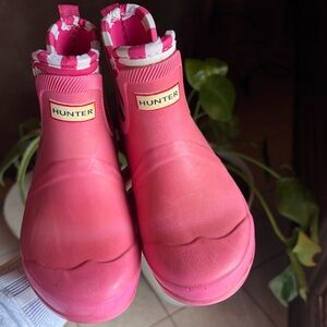 Hunter Kids Vibrant Pink Rain Boots
